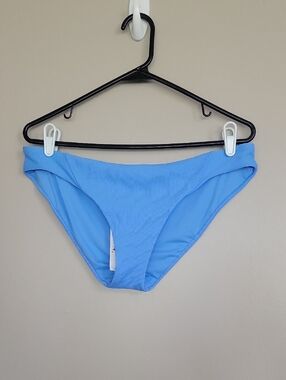 BECCA Blue Ribbed Bikini Bottoms Swimsuit Size XL  NWT